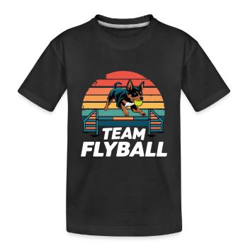 Flyball Sports canins - T-shirt bio Premium Enfant - noir - Devant