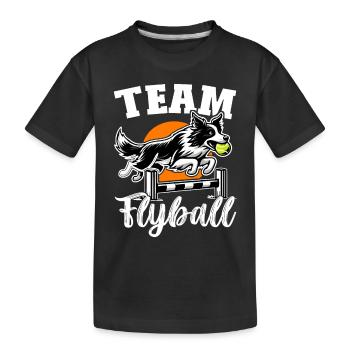 Flyball Sports canins - T-shirt bio Premium Enfant - noir - Devant
