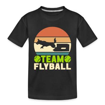 Flyball Sports canins - T-shirt bio Premium Enfant - noir - Devant