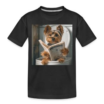 Yorkshire Terrier - Kinder Premium Bio T-Shirt - Schwarz - Vorne