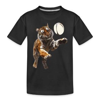 Tiger - Kinder Premium Bio T-Shirt - Schwarz - Vorne
