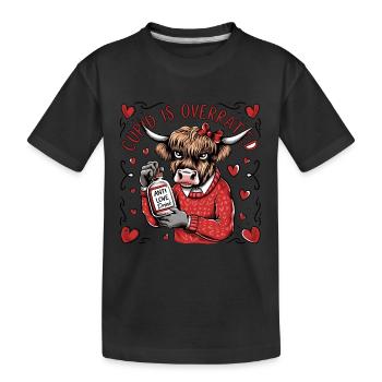 Single Valentine's Day Love Cupid Funny Saying - Kids' Premium Organic T-Shirt - black - Front