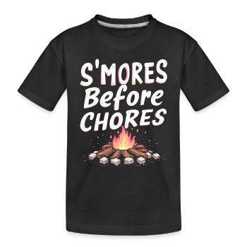 Feuerstellen-hinterhof-zusammenkünfte Im - Kinder Premium Bio T-Shirt - Schwarz - Vorne
