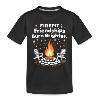 Fire Pits Backyard Gatherings In - Kids' Premium Organic T-Shirt - black - Front
