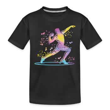 Lanceur de poids Colorsplash Lancer de poids - T-shirt bio Premium Enfant - noir - Devant
