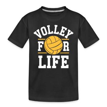 Joueur De Volley-ball Et Fan Spike Service - T-shirt bio Premium Enfant - noir - Devant