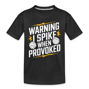 Joueur De Volley-ball Et Fan Spike Service - T-shirt bio Premium Enfant - noir - Devant