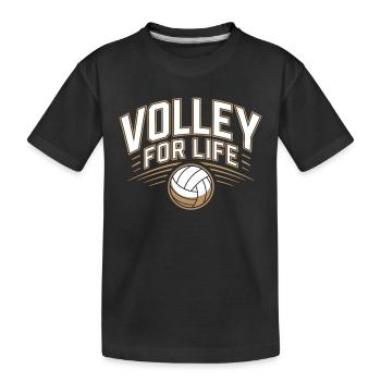 Joueur De Volley-ball Et Fan Spike Service - T-shirt bio Premium Enfant - noir - Devant