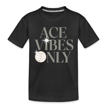 Joueur De Volley-ball Et Fan Spike Service - T-shirt bio Premium Enfant - noir - Devant