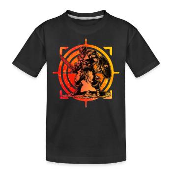 Wikinger - Kinder Premium Bio T-Shirt - Schwarz - Vorne