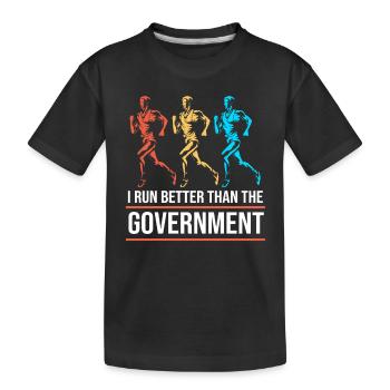 Marathon Marathon Runner - Kids' Premium Organic T-Shirt - black - Front