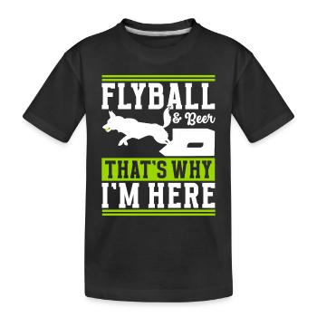 Flyball Sports canins - T-shirt bio Premium Enfant - noir - Devant