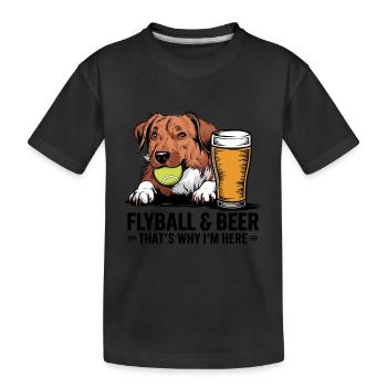 Flyball Sports canins - T-shirt bio Premium Enfant - noir - Devant