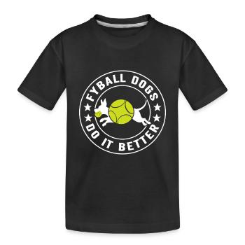 Flyball Sports canins - T-shirt bio Premium Enfant - noir - Devant