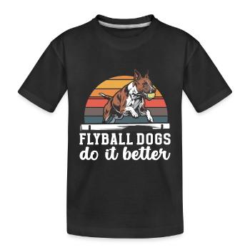 Flyball Sports canins - T-shirt bio Premium Enfant - noir - Devant