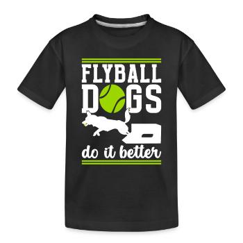 Flyball Sports canins - T-shirt bio Premium Enfant - noir - Devant