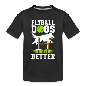 Flyball Sports canins - T-shirt bio Premium Enfant - noir - Devant