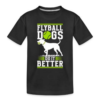 Flyball Sports canins - T-shirt bio Premium Enfant - noir - Devant
