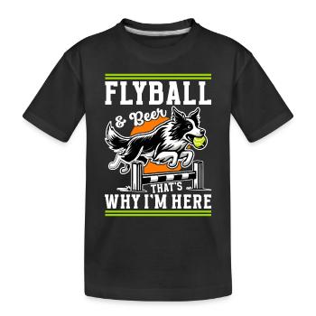Flyball Sports canins - T-shirt bio Premium Enfant - noir - Devant