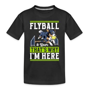 Flyball Sports canins - T-shirt bio Premium Enfant - noir - Devant
