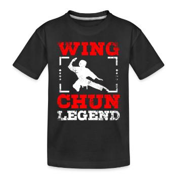 Légende du Wing chun - T-shirt bio Premium Enfant - noir - Devant