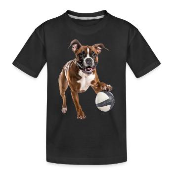 Boxer - Kinder Premium Bio T-Shirt - Schwarz - Vorne
