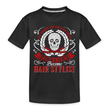 Hair Stylist Proud Hair Stylist - Kids' Premium Organic T-Shirt - black - Front