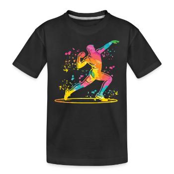 Lanceur de poids Colorsplash Lancer de poids - T-shirt bio Premium Enfant - noir - Devant