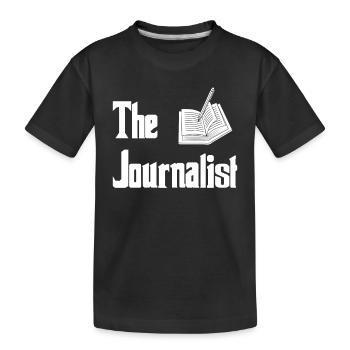 Le journaliste Des mots et des histoires créatifs - T-shirt bio Premium Enfant - noir - Devant