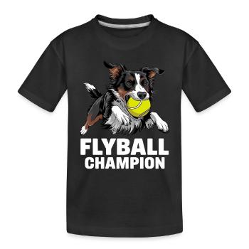 Flyball Sports canins - T-shirt bio Premium Enfant - noir - Devant