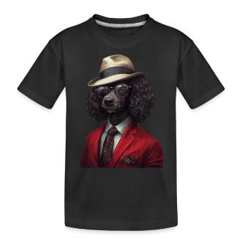 Pudel - Kinder Premium Bio T-Shirt - Schwarz - Vorne