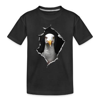 Möwe - Kinder Premium Bio T-Shirt - Schwarz - Vorne