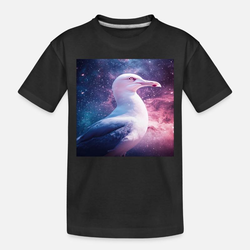 Möwe - Kinder Premium Bio T-Shirt - Schwarz