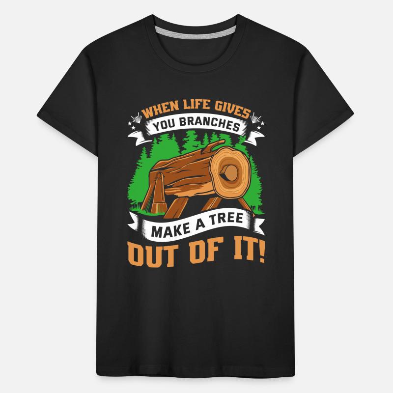 Wenn das Leben dir Zweige gibt, mach einen Baum aus i Kinder Premium Bio T-Shirt