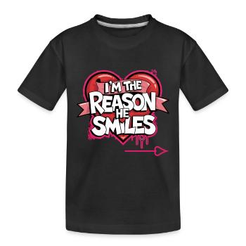 Partenaire de la Saint-Valentin pour l’amour en amoureux - T-shirt bio Premium Enfant - noir - Devant