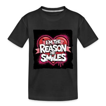 Valentine's Day partner for sweetheart love - Kids' Premium Organic T-Shirt - black - Front
