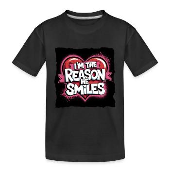 Valentine's Day partner for sweetheart love - Kids' Premium Organic T-Shirt - black - Front
