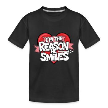 Valentine's Day partner for sweetheart love - Kids' Premium Organic T-Shirt - black - Front