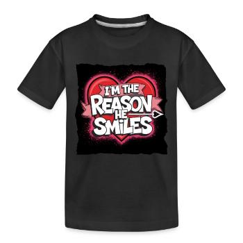 Valentine's Day partner for sweetheart love - Kids' Premium Organic T-Shirt - black - Front