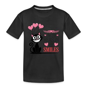 Valentine's Day partner for sweetheart love - Kids' Premium Organic T-Shirt - black - Front