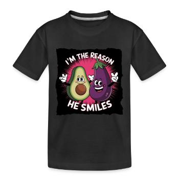 Valentine's Day partner for sweetheart love - Kids' Premium Organic T-Shirt - black - Front