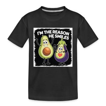Valentine's Day partner for sweetheart love - Kids' Premium Organic T-Shirt - black - Front