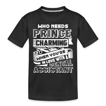 Dental Assistant In Love With A Dental Assistant - Kids' Premium Organic T-Shirt - black - Front