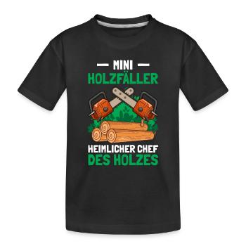 Lumberjack Woodcutter Woodworking Forester - Kids' Premium Organic T-Shirt - black - Front