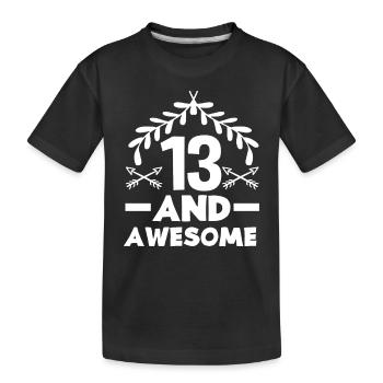 13e anniversaire et fantastique - T-shirt bio Premium Enfant - noir - Devant