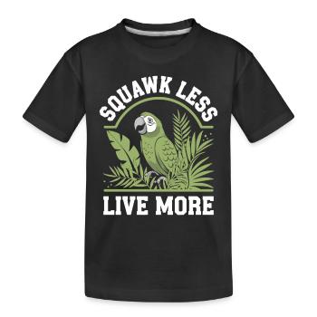 Papageienbesitzer Papageienleben Und Exotischer - Kinder Premium Bio T-Shirt - Schwarz - Vorne