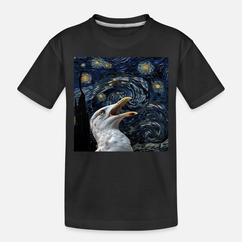 Möwe - Kinder Premium Bio T-Shirt - Schwarz