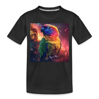 Sittiche - Kinder Premium Bio T-Shirt - Schwarz - Vorne
