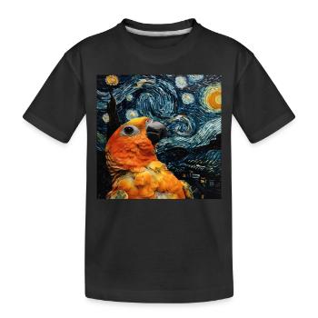 Sittiche - Kinder Premium Bio T-Shirt - Schwarz - Vorne