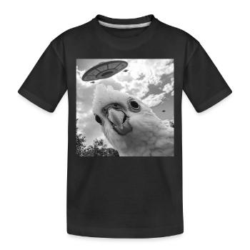 Sittiche - Kinder Premium Bio T-Shirt - Schwarz - Vorne